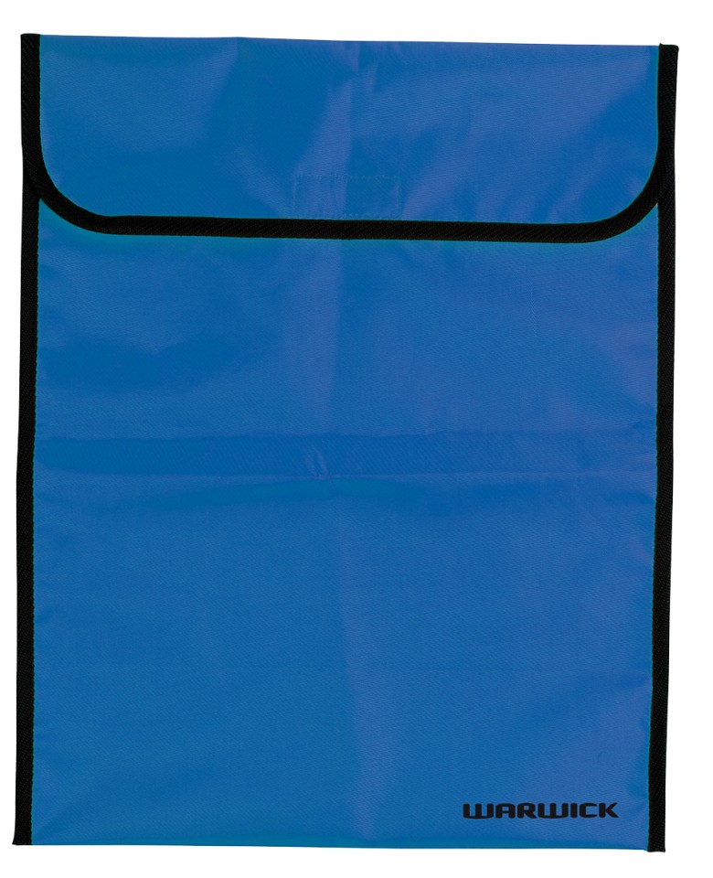 Warwick Homework Bag Fluoro Blue Large Velcro