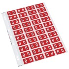 Codafile Lateral File Labels Number 0 25mm Sheet 40 Labels image