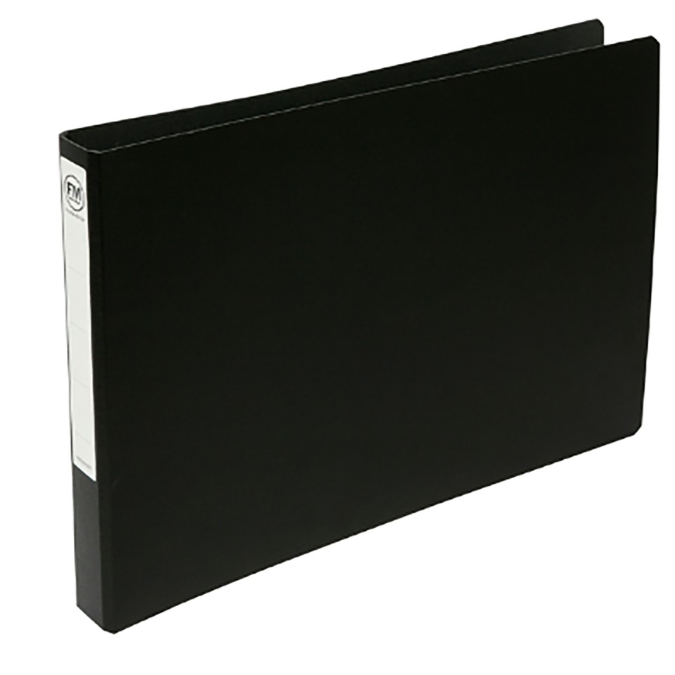 FM Ring Binder Oblong Trunkboard A3 3D 26mm Black