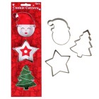 Xmas Cookie Cutters 75 - 80mm Pack 3 image