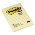 Post-it Self-Adhesive Notes 660 Lined 101x152mm Yellow 100 Sheet Pad