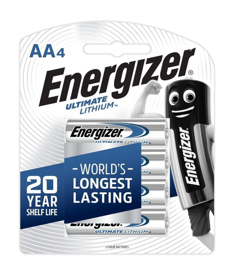 Energizer Ultimate Lithium AA Battery Pack 4