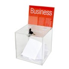 Esselte Suggestion/Ballot Box With Header Card And Lock Small Clear image