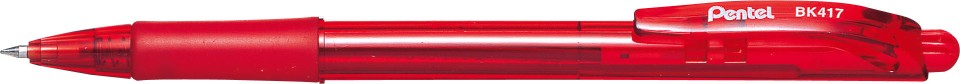 Pentel Wow Ballpoint Pen Retractable BK417 0.7mm Red Box 12