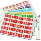 Filecorp ColourFind Lateral File Labels Alpha Letter A 25mm Sheet 40 image