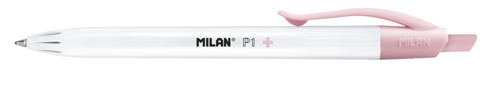 Milan P-1 Ballpoint Pen Retractable Antibacterial 1.0mm Red