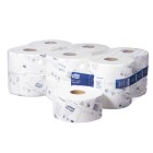 Tork T2 Universal Mini Jumbo Toilet Roll 1 Ply White 400 meters per Roll 2306897 Carton of 12 image