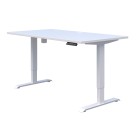 Duo II Height Adjustable Desk 1200Wx700D White Top / White Frame image