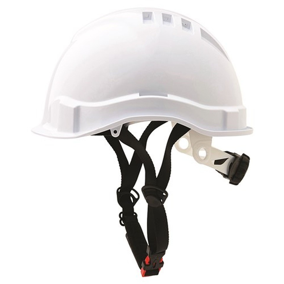 V6 Hard Hat Vented Airborne Ratchet Harness White Each