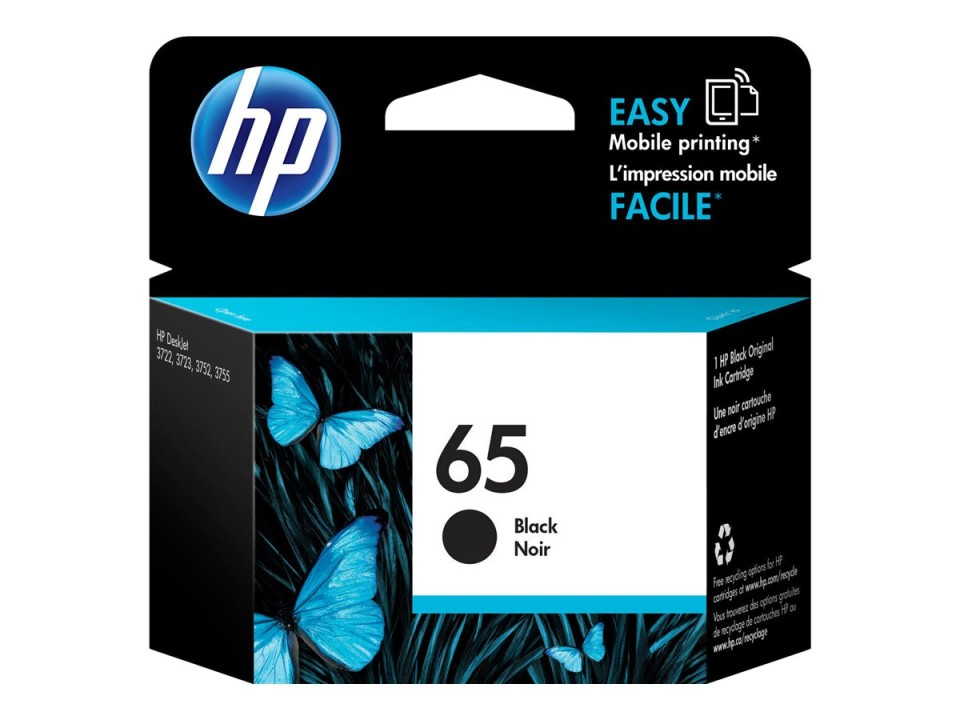 HP Ink Cartridges 65 Black