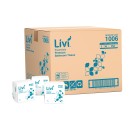 Livi Essentials Premium Interleaved Toilet Tissue 2 Ply White 250 Sheets per Pack 1006 Carton of 36 image
