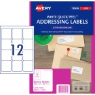 Avery Address Labels with Quick Peel for Laser Printers - 63.5 x 72 mm - 1200 Labels (L7164) image