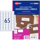 Avery Address Labels with Quick Peel for Inkjet Printers - 38.1 x 21.2 mm - 3250 Labels (J8651) image