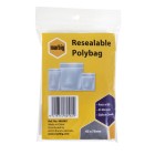 Marbig Resealable Polybag 65 x 75mm Ziplock Closure 45 Microns Pack 50 image