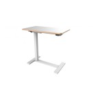 Malmo Electric Laptop Height Adjustable Desk 700Wx400Dmm White Top / Timber Edge image