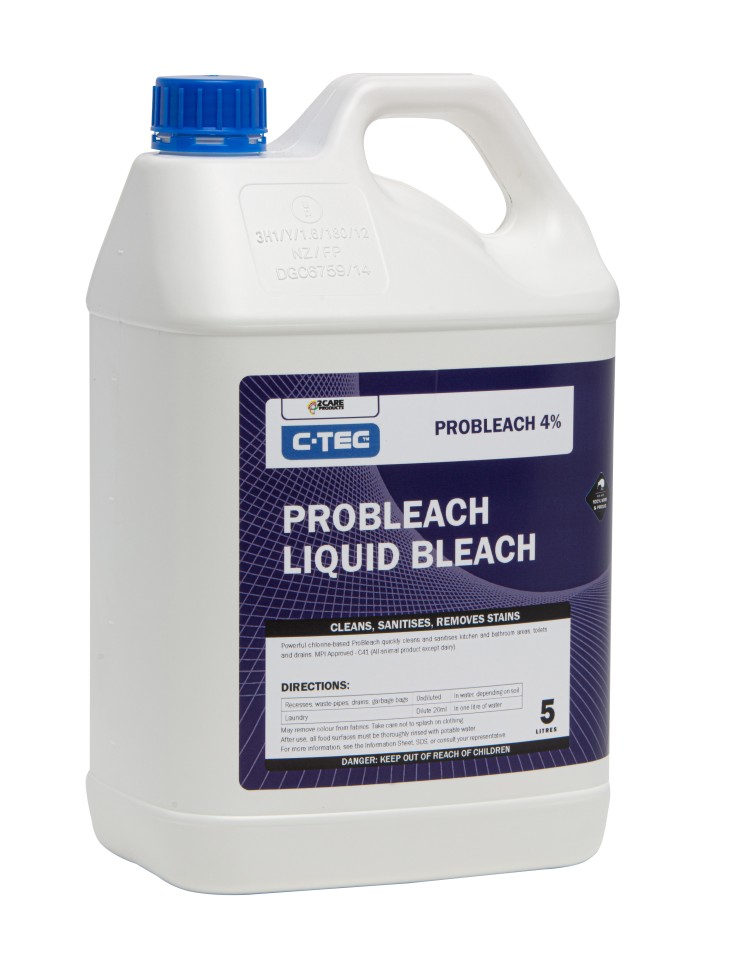 C-TEC Probleach 4% Liquid Bleach 5 Litres