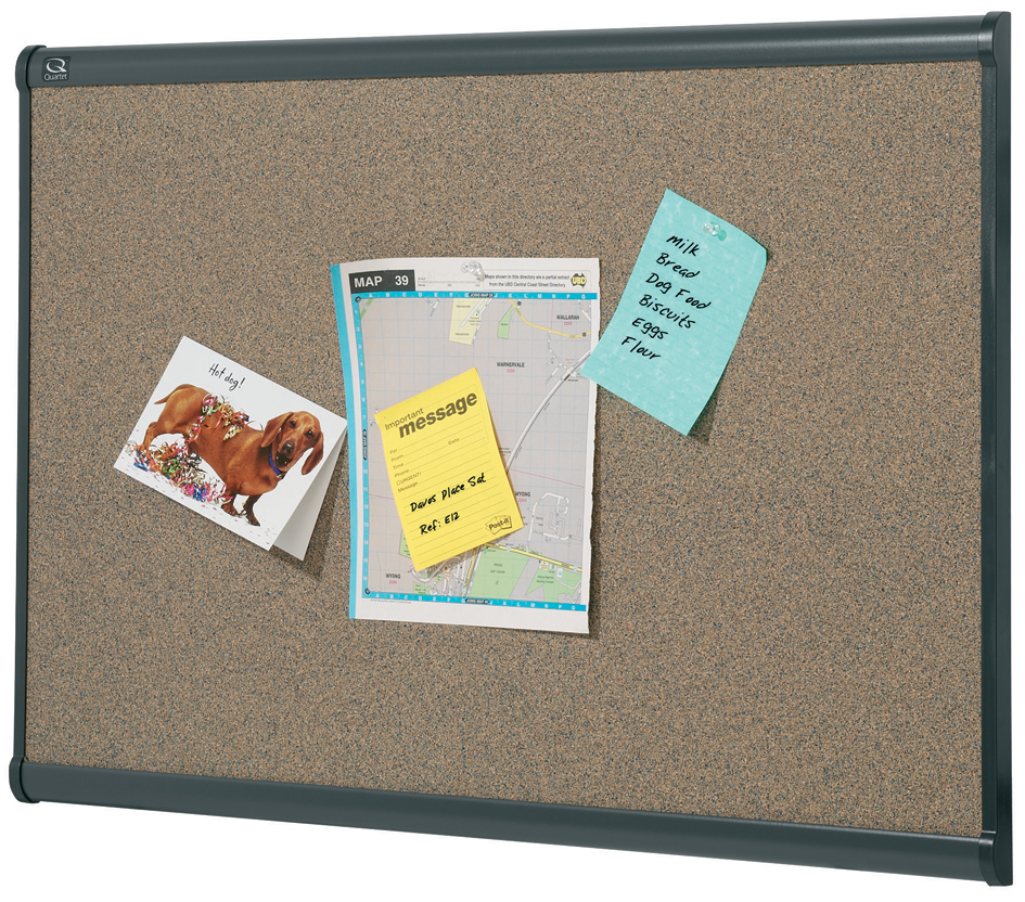 Quartet Prestige Cork Board Graphite Frame 1200 x 900mm