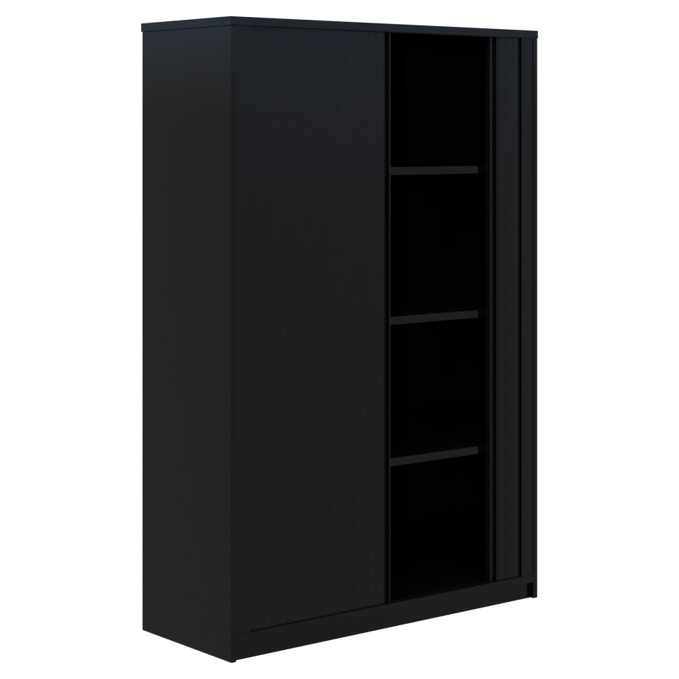 Rapid Tambour Storage Unit  1800h X 1200l Black