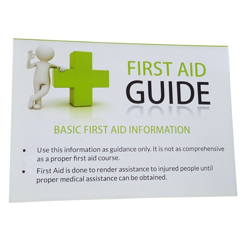 DTS Medical First Aid Guide Tips Comprehensive Foldout