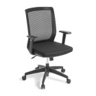 Media Boardroom Chair With Arms High Back With Arms / Nylon Base Black image
