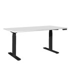 Tidal Premium Sit To Stand Desk 1600Wx800Dmm - Black Frame / White Top  image