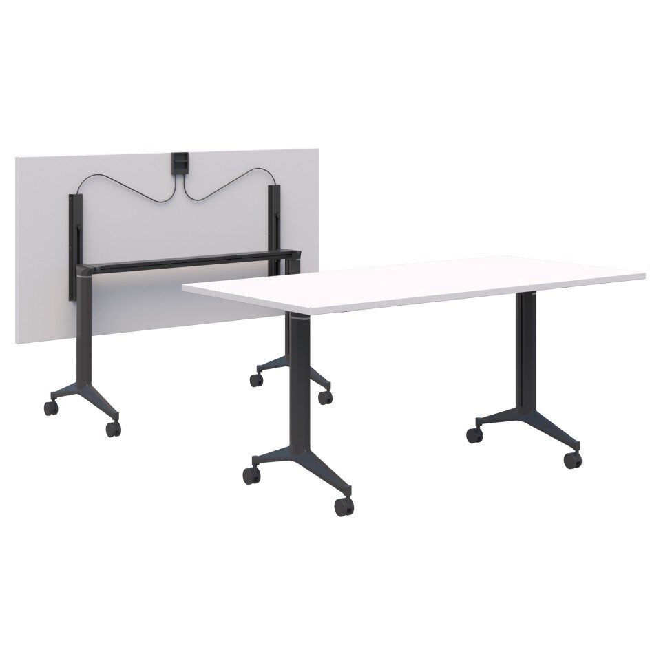 Boost Flip Table 1800Wx900Dmm White Top / Black Base