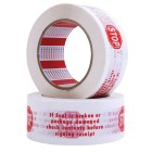 Printed Tape Stop Security Seal 48mm X 100m Red/White Roll image