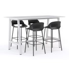 Essentials Bar Leaner 1800mm Bundle With Raven Barstools image
