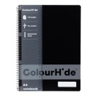 Colourhide Spiral Notebook A4 120 Pages Black image