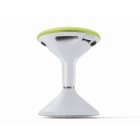 Jari Stool Lime Upholstered Seat White Base Height Adjustable 400mm - 500mm image