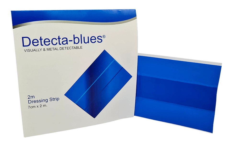 Dts Medical Detecta-blue Visually And Metal Detectable Blue Dressing Strip 7cm X 2m