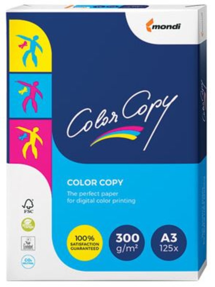 Color Copy Paper Uncoated 300gsm A3 Pack 125