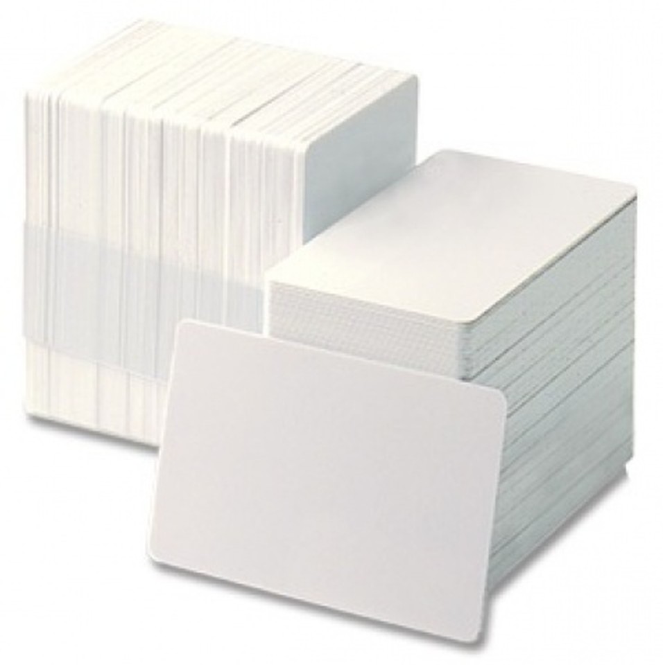 Zebra Cards PVC 30Mil Plain White Box 500