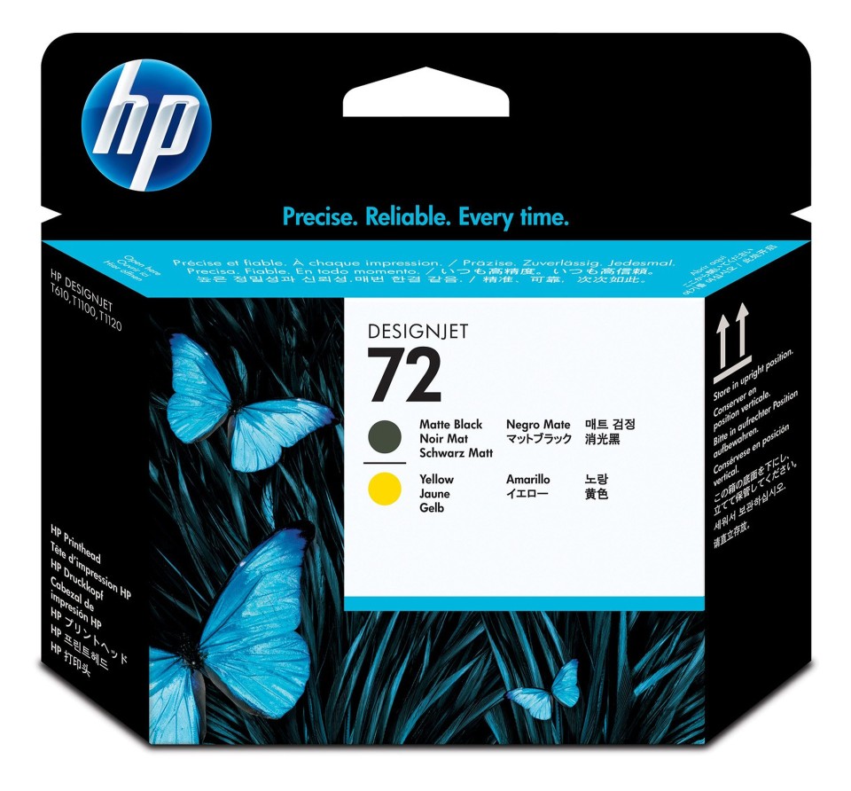 HP 72  DesignJet Printhead Matte Black Yellow