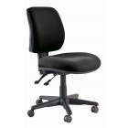 Roma Task Chair 2 Lever Mid Back Black Fabric image