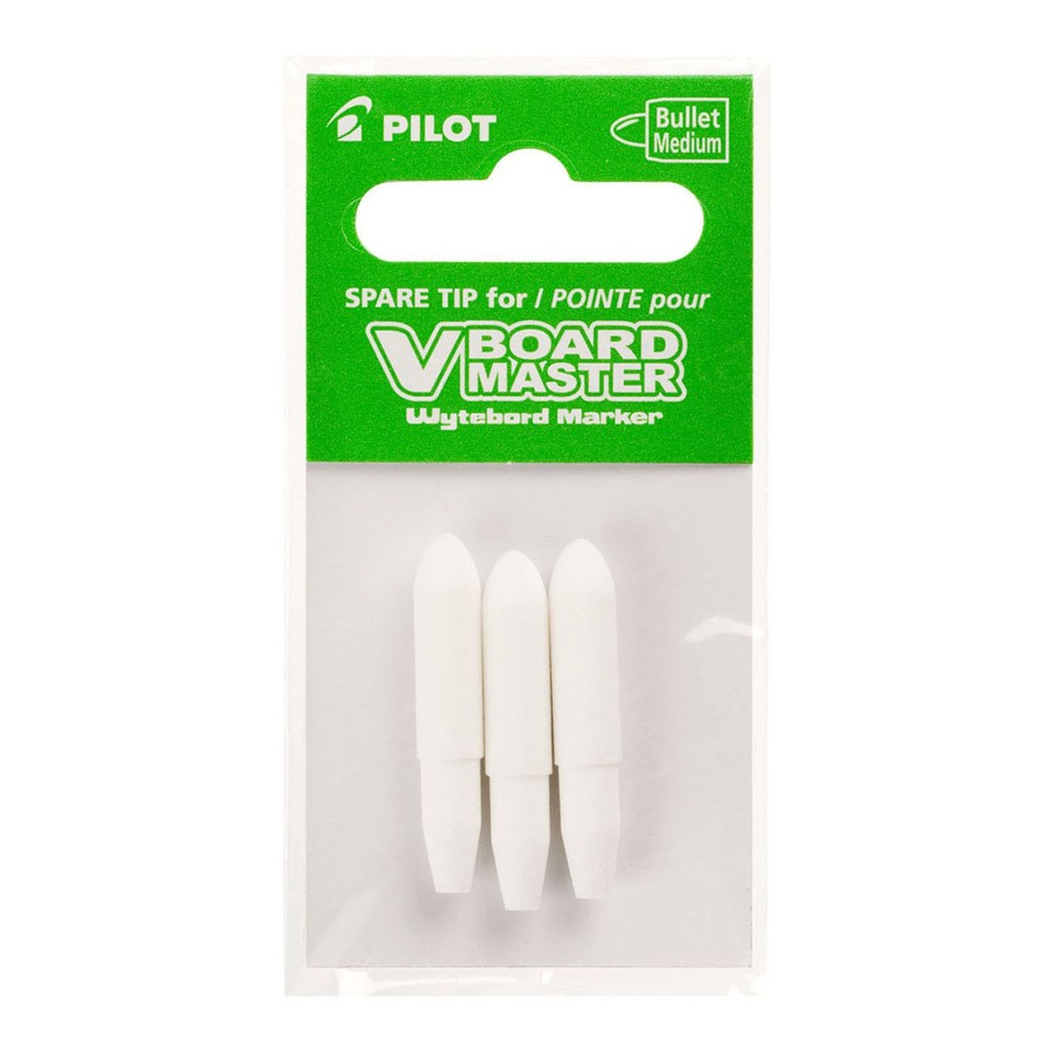 Pilot V Whiteboard Marker Replacement Bullet Tips Pack 3