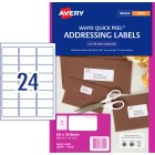 Avery Address Labels with Quick Peel for Inkjet Printers - 64 x 33.8 mm - 600 Labels (J8159) image