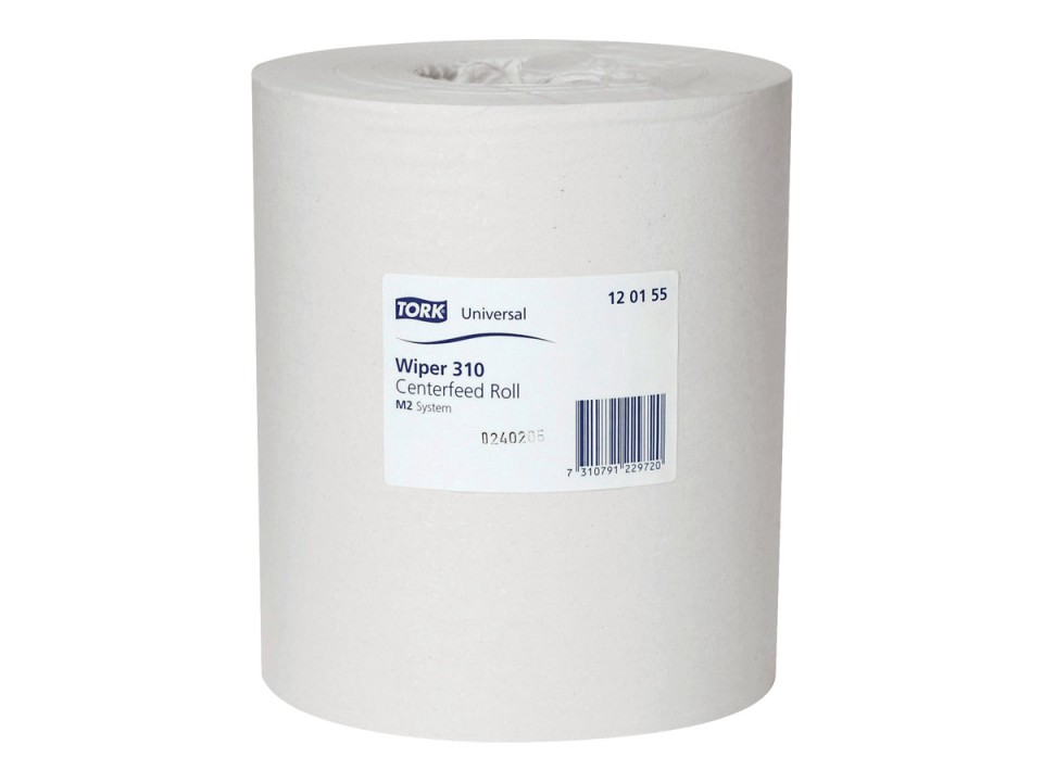 Tork M2 Basic Paper Wiper 310 Centrefeed Roll 1 Ply White 300m