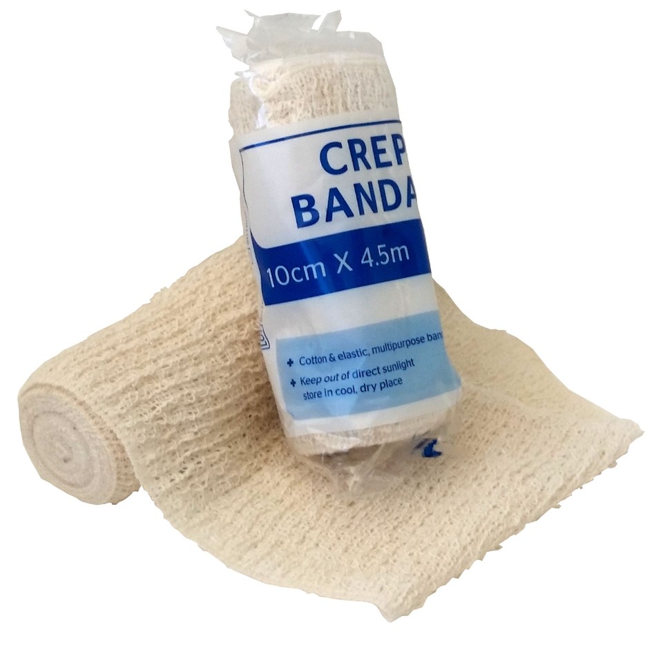 First Aid Crepe Bandage 100mm x 4.5m 