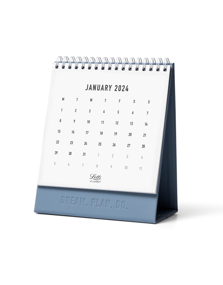 Letts 2024 Conscious Desk Calendar Ocean