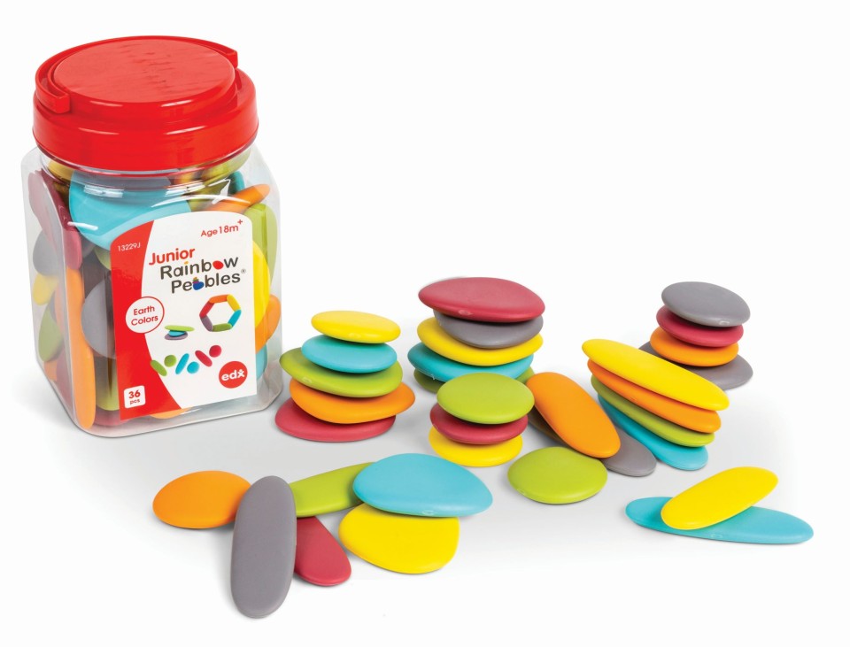 Edx Rainbow Pebbles Junior Earth Colours 36 Pcs