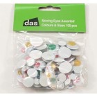 DAS Moving Eyes Assorted Colours & Sizes Pack 100 image