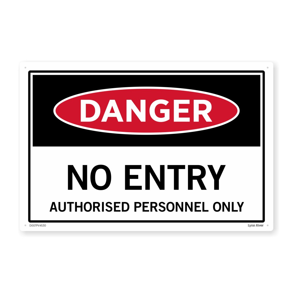 DANGER NO ENTRY 450 x 300mm Sign