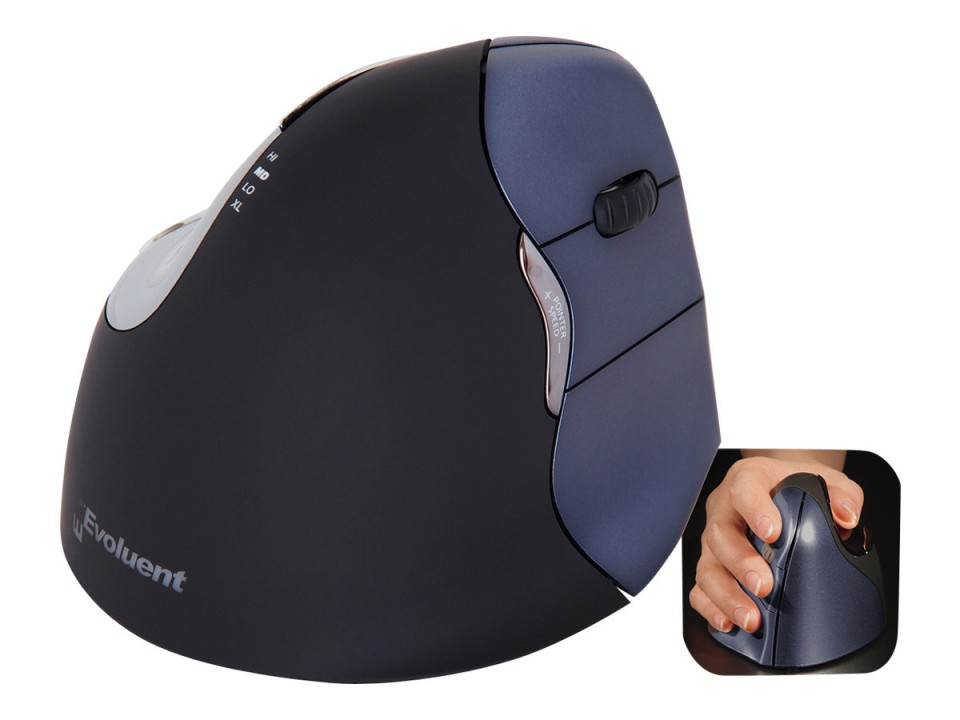 Evoluent 4 Vertical Wireless Mouse Standard Size Right-Handed