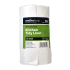 Enviroloop 100% Recycled Rubbish Bag 36 Litre 590x760 20 Micron White Roll Of 30 image
