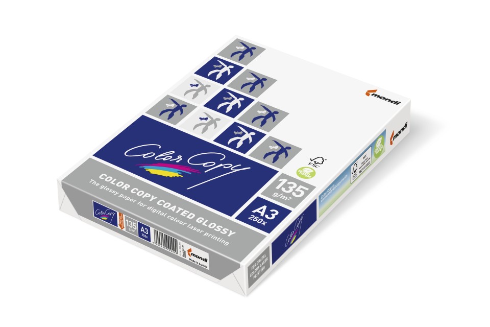 Color Copy Paper Coated Gloss 135gsm A3 Pack 250