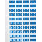 Filecorp ColourFind Lateral File Labels Alpha Letter D 25 x 42mm Blue Sheet 40 image