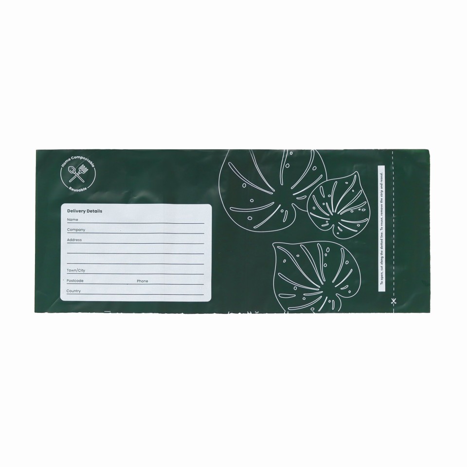 eco-pack ECO-DLE 150(w)x260(h)+50(flap)mm Compostable Resealable Courier Bags White Packet Of 100