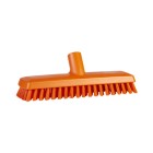 Vikan Orange Deck Hard Scrub Waterfed Brush Head 270mm image