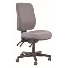 Roma Task Chair 3 Lever High Back Charcoal Fabric image